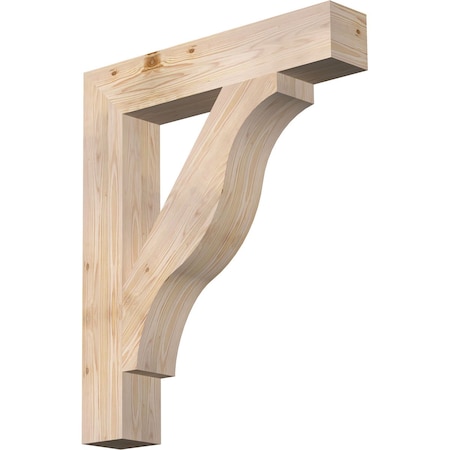 Ekena Millwork Funston Block Smooth Bracket, Douglas Fir, 5 1/2"W x 32"D x 38"H BKT06X32X38FST05SDF